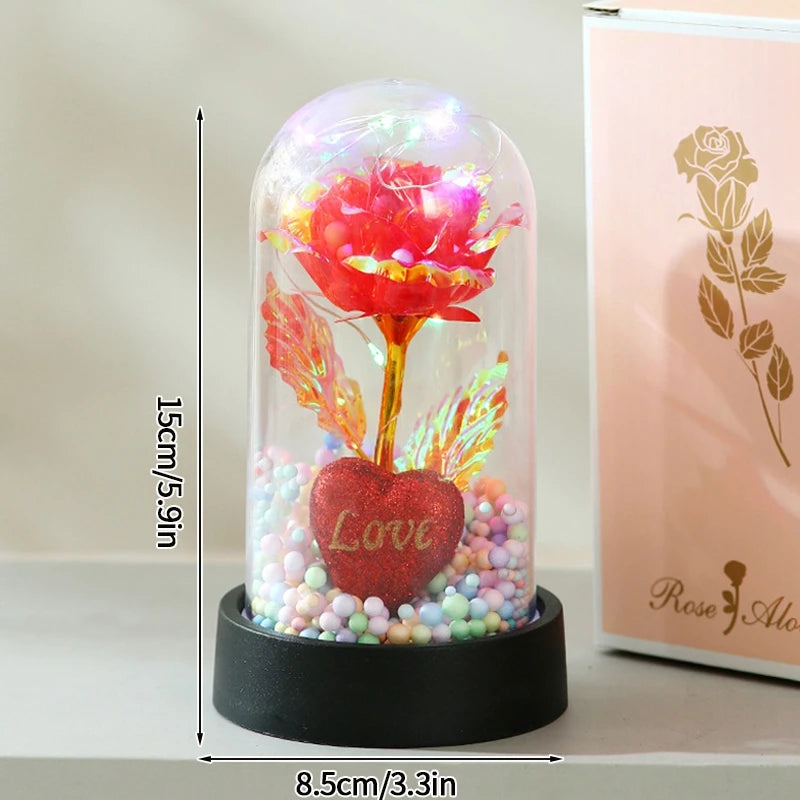 🌹 Rose Éternelle LED en Dôme de Verre – Élégance et émotion réunies 🌹
