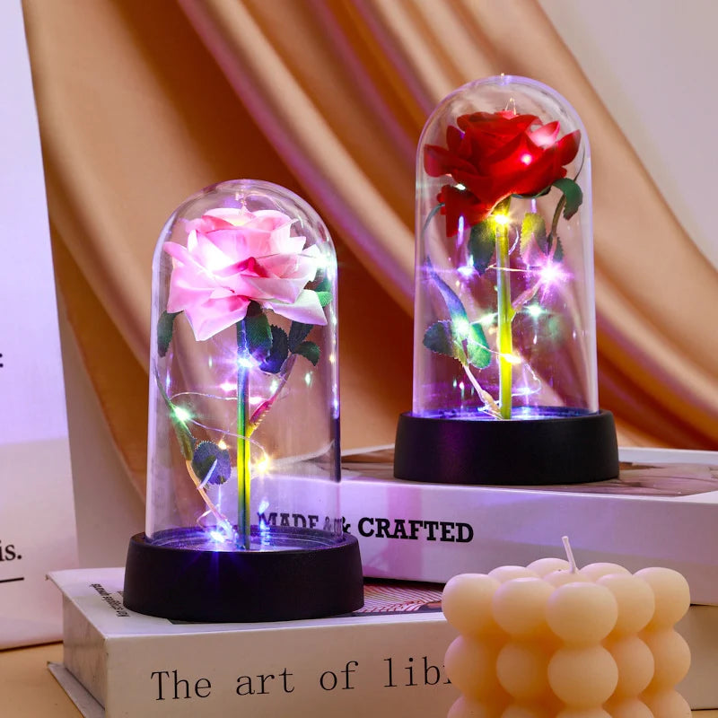 🌹 Rose Éternelle LED en Dôme de Verre – Élégance et émotion réunies 🌹