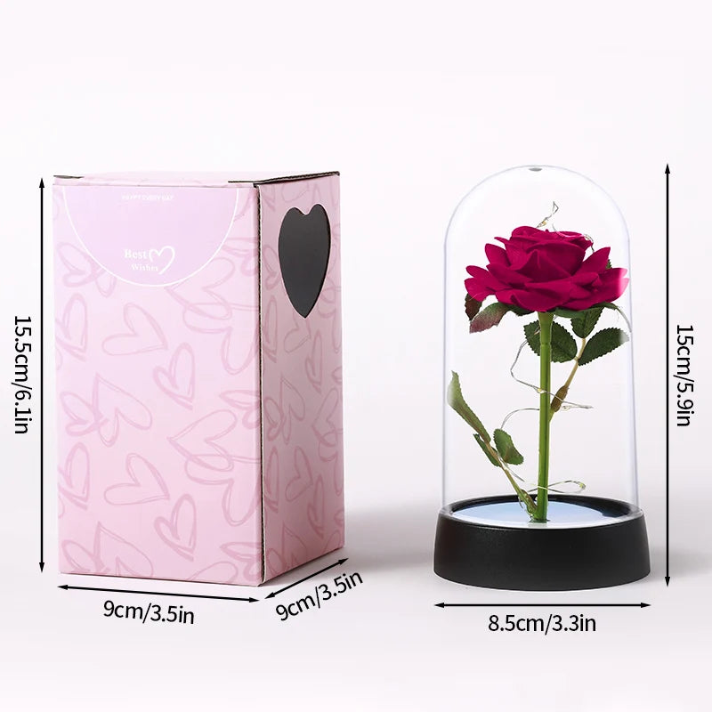 🌹 Rose Éternelle LED en Dôme de Verre – Élégance et émotion réunies 🌹