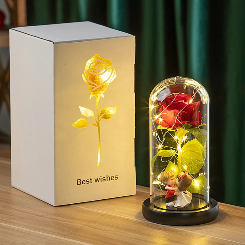 🌹 Rose Éternelle LED en Dôme de Verre – Élégance et émotion réunies 🌹