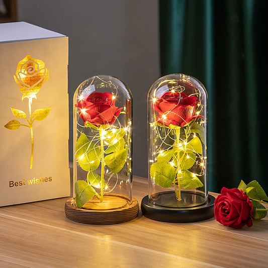 🌹 Rose Éternelle LED en Dôme de Verre – Élégance et émotion réunies 🌹